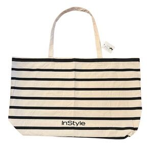 Barnes & Noble InStyle Striped Tote NWT